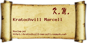 Kratochvill Marcell névjegykártya